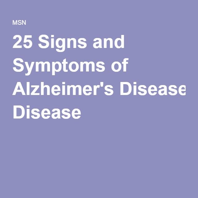 25 Signs and Symptoms of Alzheimer