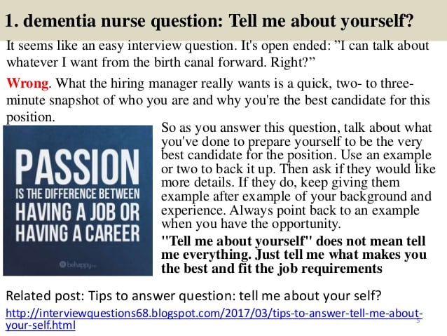 40 dementia nurse interview questions and answers pdf