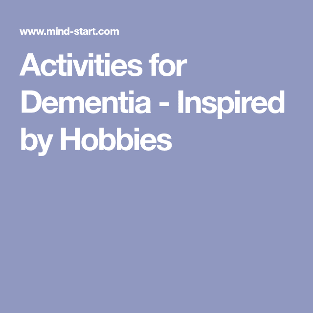 Activities for Dementia