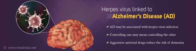 Causal link between herpes virus infection and Alzheimer
