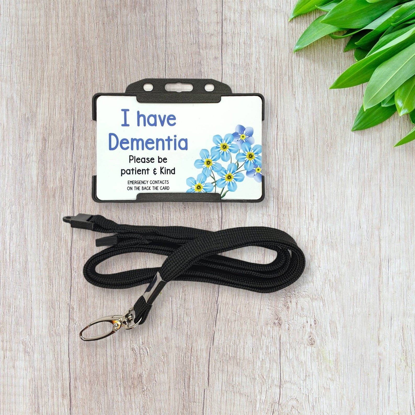 Dementia Hidden Disability Lanyard PVC Awareness ID Card ...