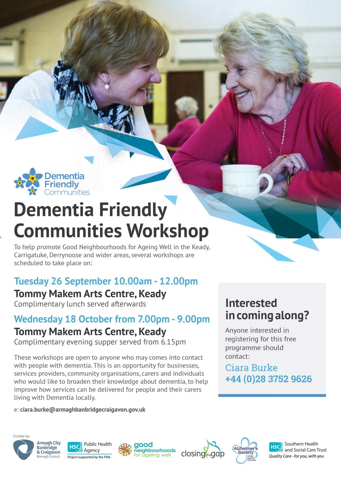 Free Dementia Friendly Workshops