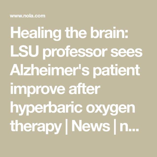 Healing the brain: LSU professor sees Alzheimer