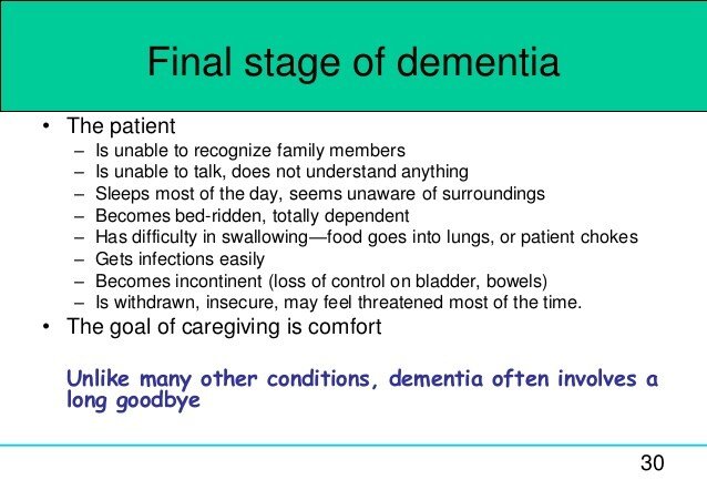 How long does the final stage of dementia last IAMMRFOSTER.COM