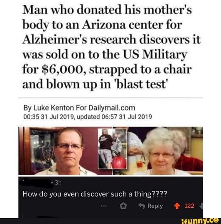 Man who donated his mother