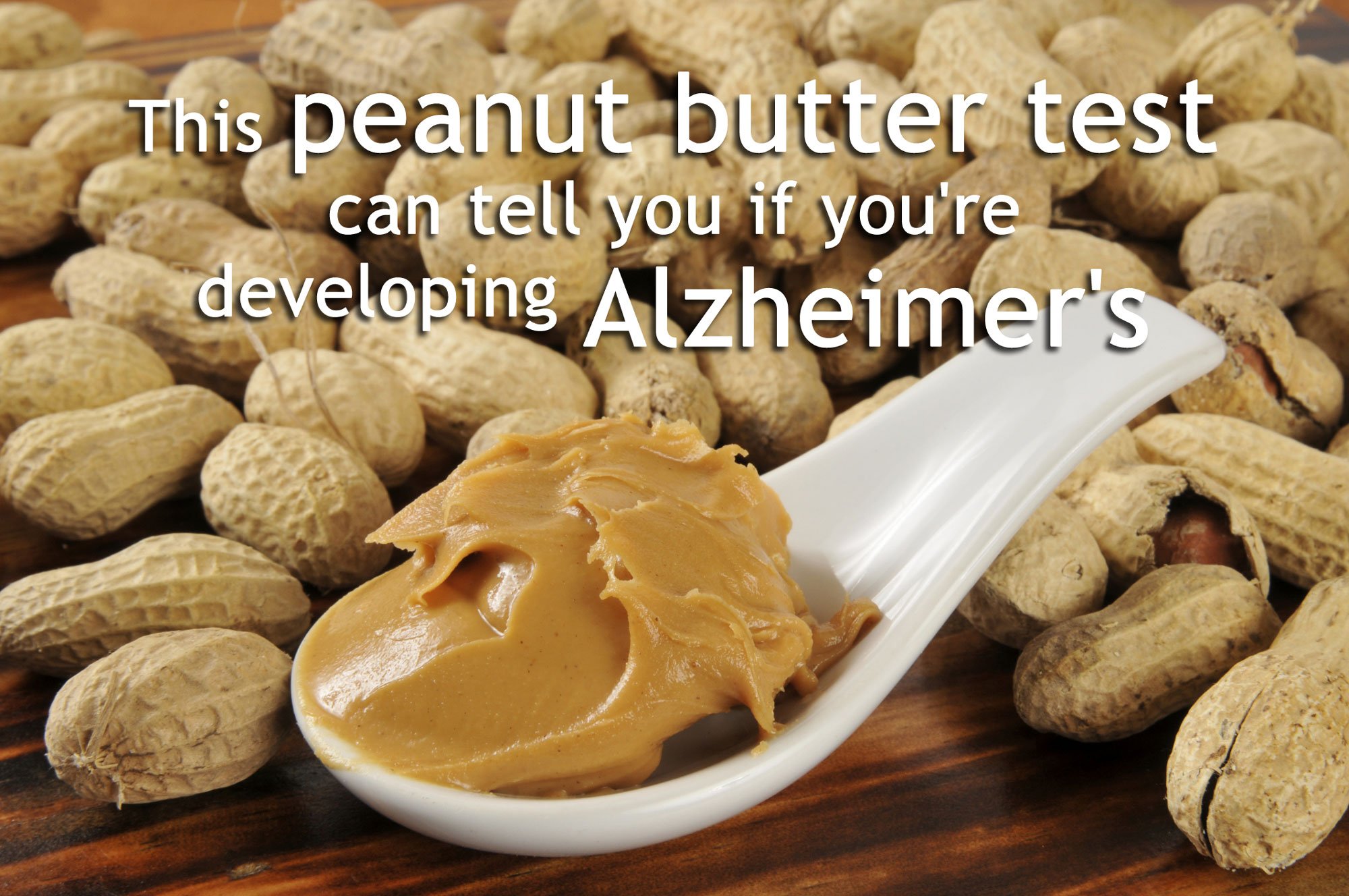 Peanut butter and alzheimers disease