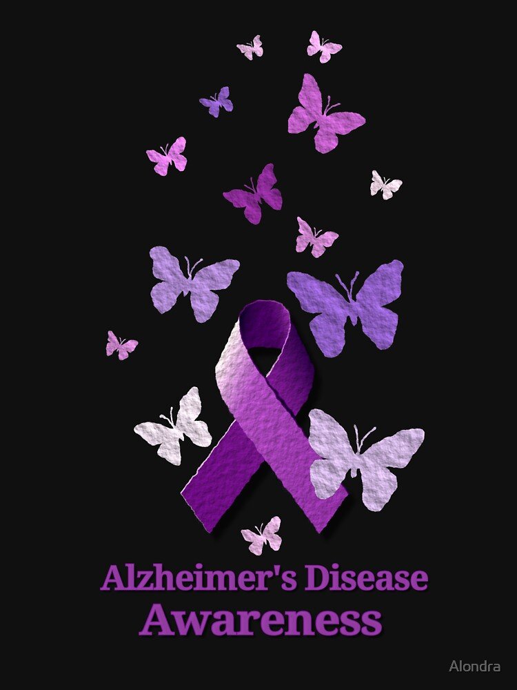 " Purple Awareness Ribbon: Alzheimer