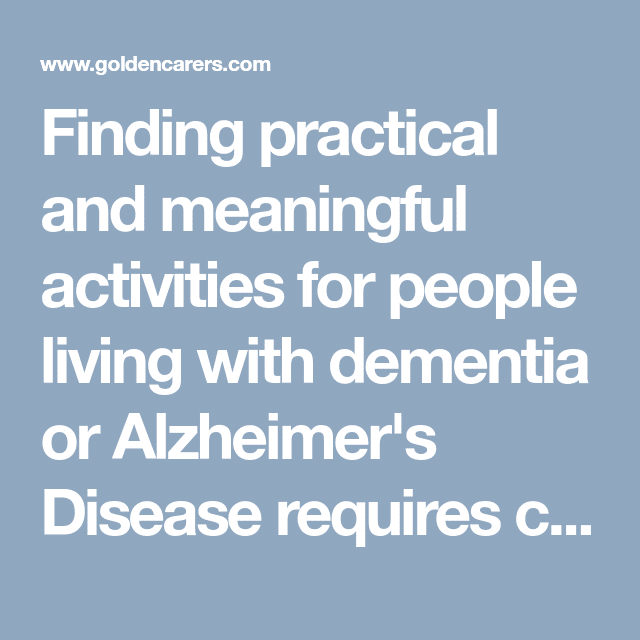 Resources and activity ideas for people living with Dementia or ...