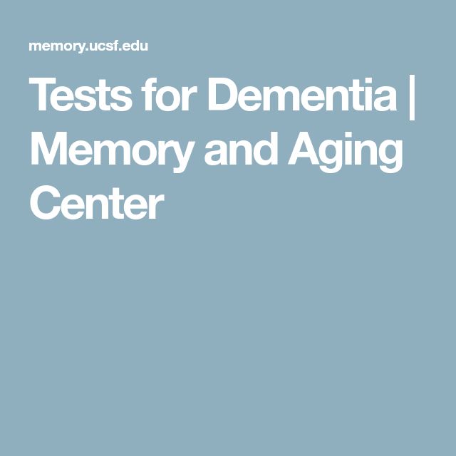 Tests for Dementia