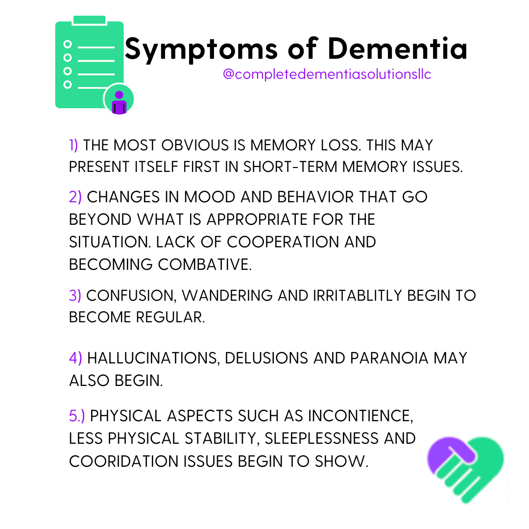 The signs of dementia may be sublte at first and knowing what to look ...