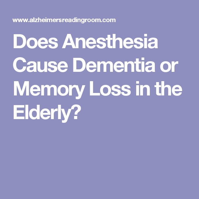 What Cause Memory Loss In The Elderly