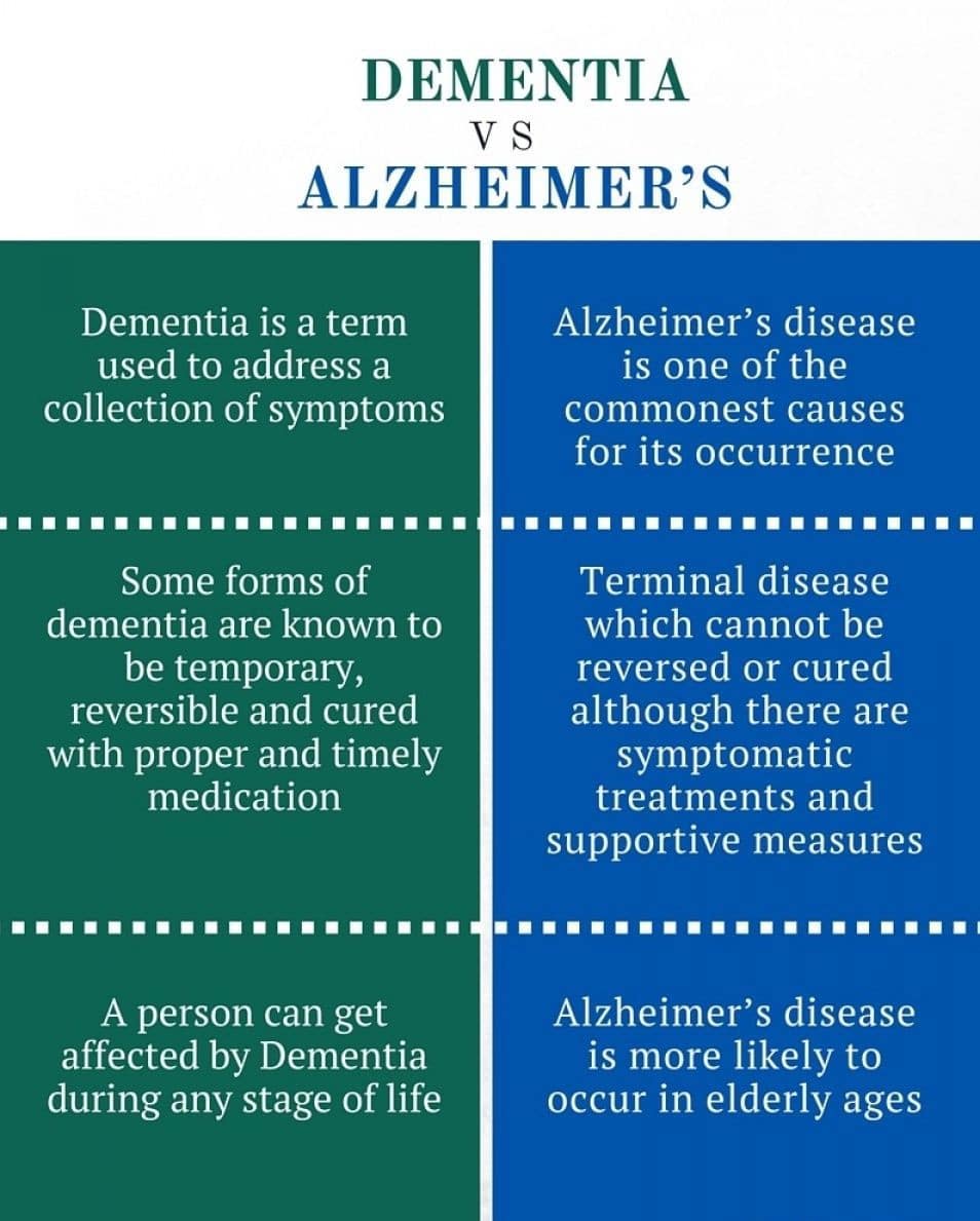 What is the difference between Alzheimers and Dementia?