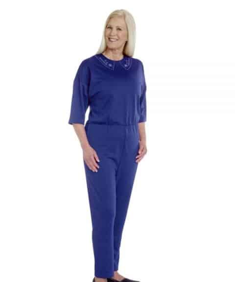 Womens Adaptive Alzheimers Clothing Anti Strip Suit Jumpsuit